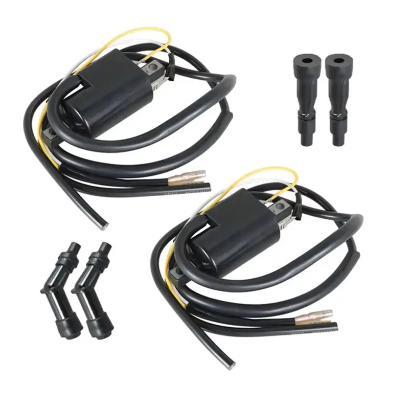 

For Honda 750 Four Ignition Coils& Spark Plug Caps- 30501-300-003& 30502-300-003 For CB750 CB750A CB750F CB750K 1969-1978-Boom