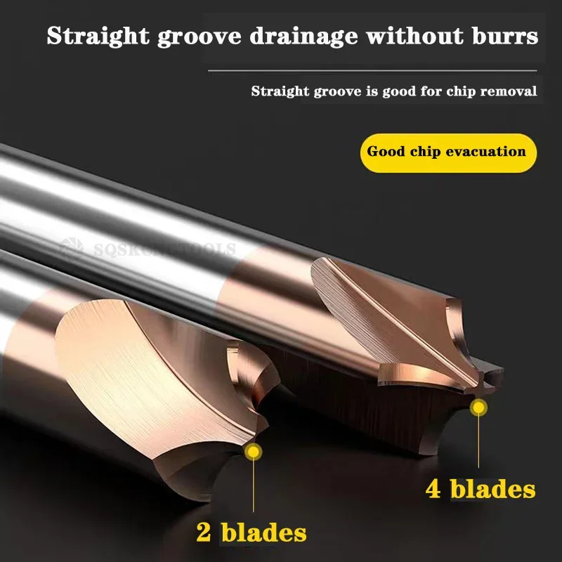 SLUGB Carbide Radius Corner Rounding Cutter End Mill CNC Tool R0.5-R6 Chamfering Router Bit