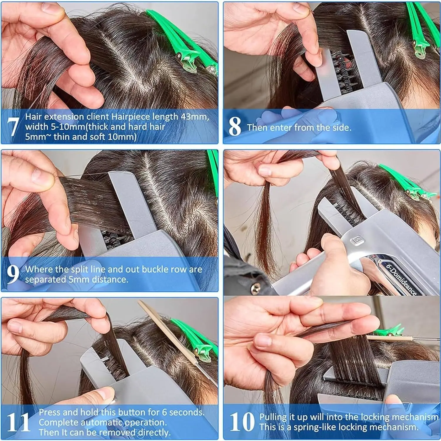 Professional Salon Three Generation 6D Hair Extension Tools Equipment Real Hair Extension Machine