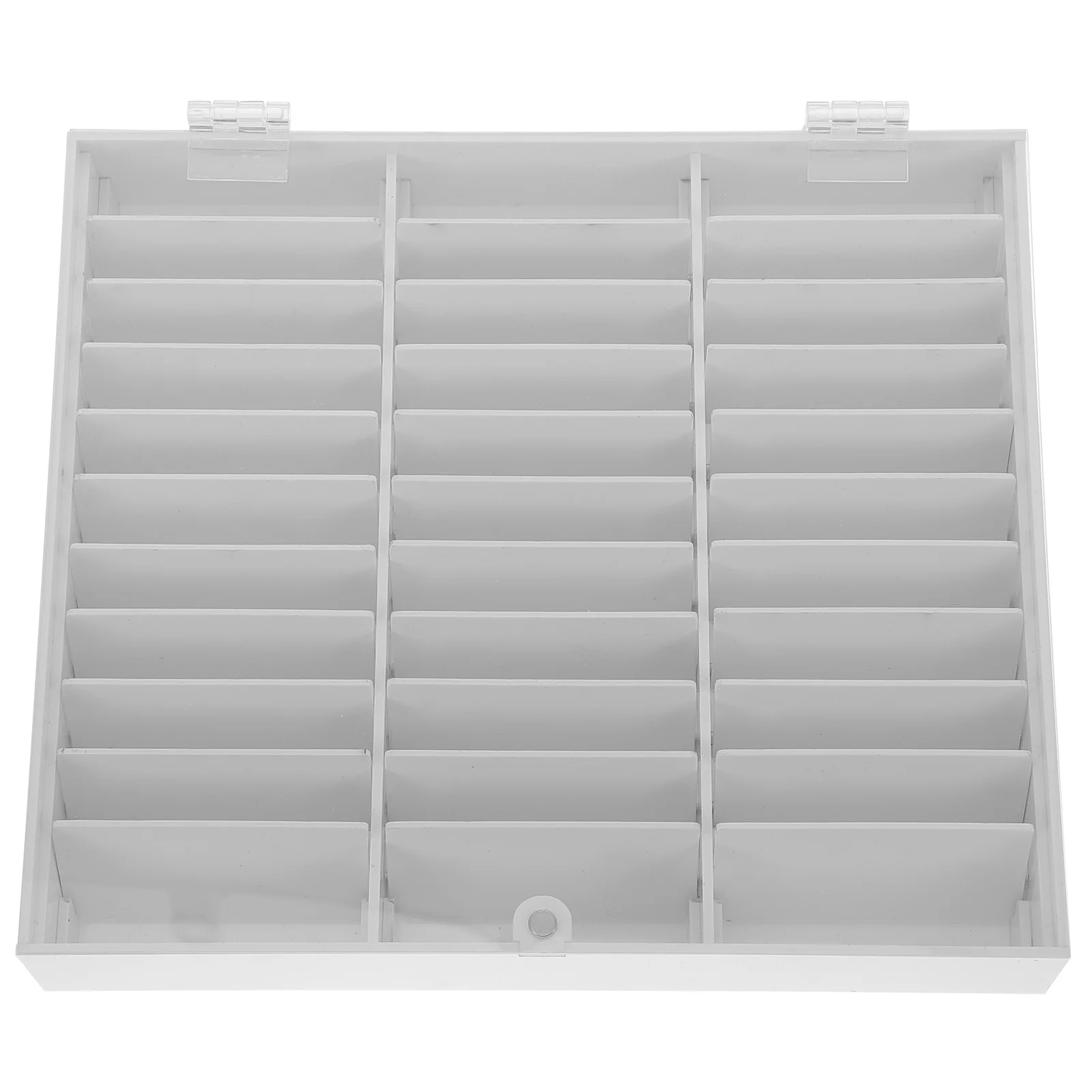 Nail Tips Box Fake Nails Display Organizer 33 Grids Acrylic Holder Nail Tips Case Press on Nails Storage Cleaner Desktop