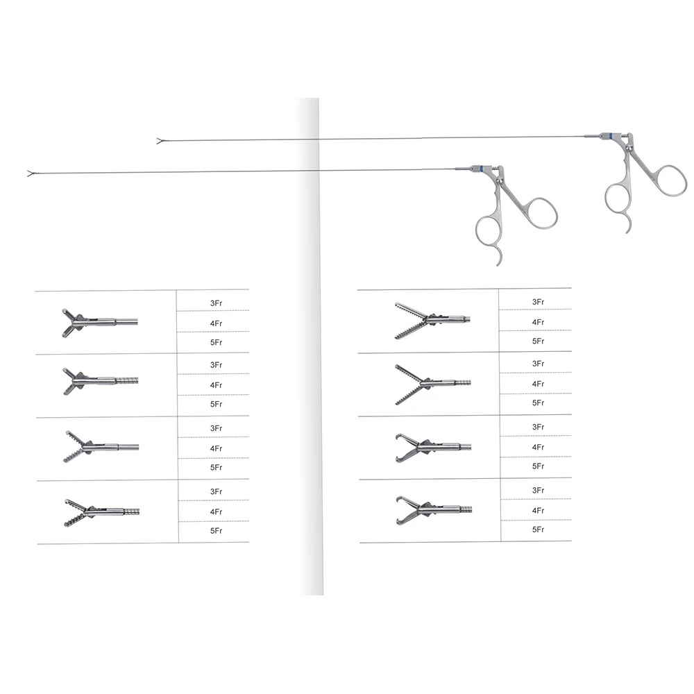 Urology Cystoscope Surgical Instrument 5Fr 6Fr 7Fr Flexible Foreign Body Forceps 340 Mm/370 Mm/410 Mm/580 Mm