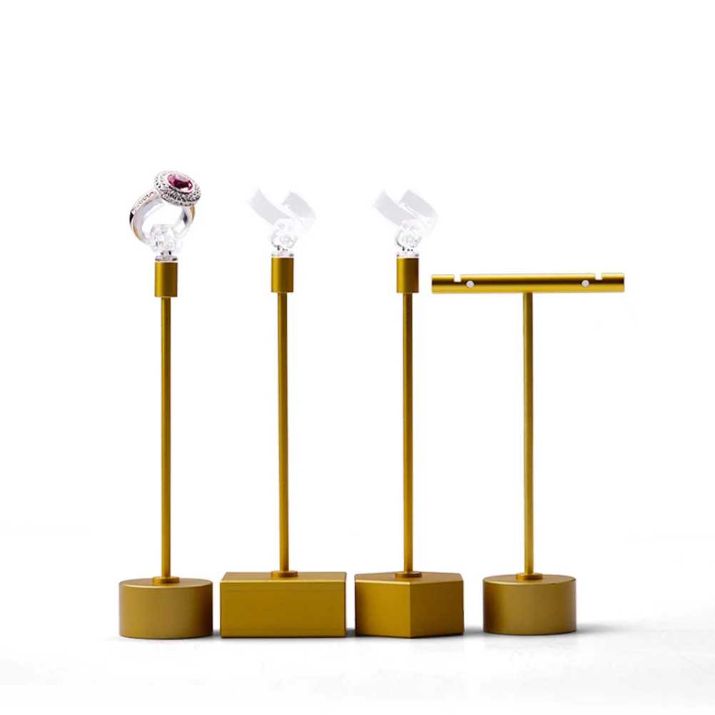 

Hanging Jewelry Display Earrings Rack Metal Ring Holder Storage Stand Portable Jewelry Organizer For Earring Necklace Ring Watch