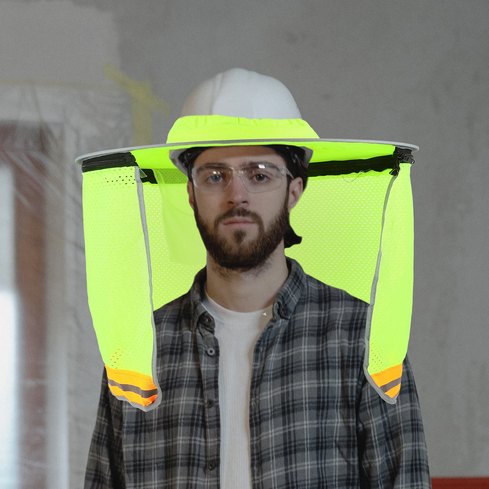 

Sunshade Hard Hat Visor Construction Site Accessories Polyester Worker Man