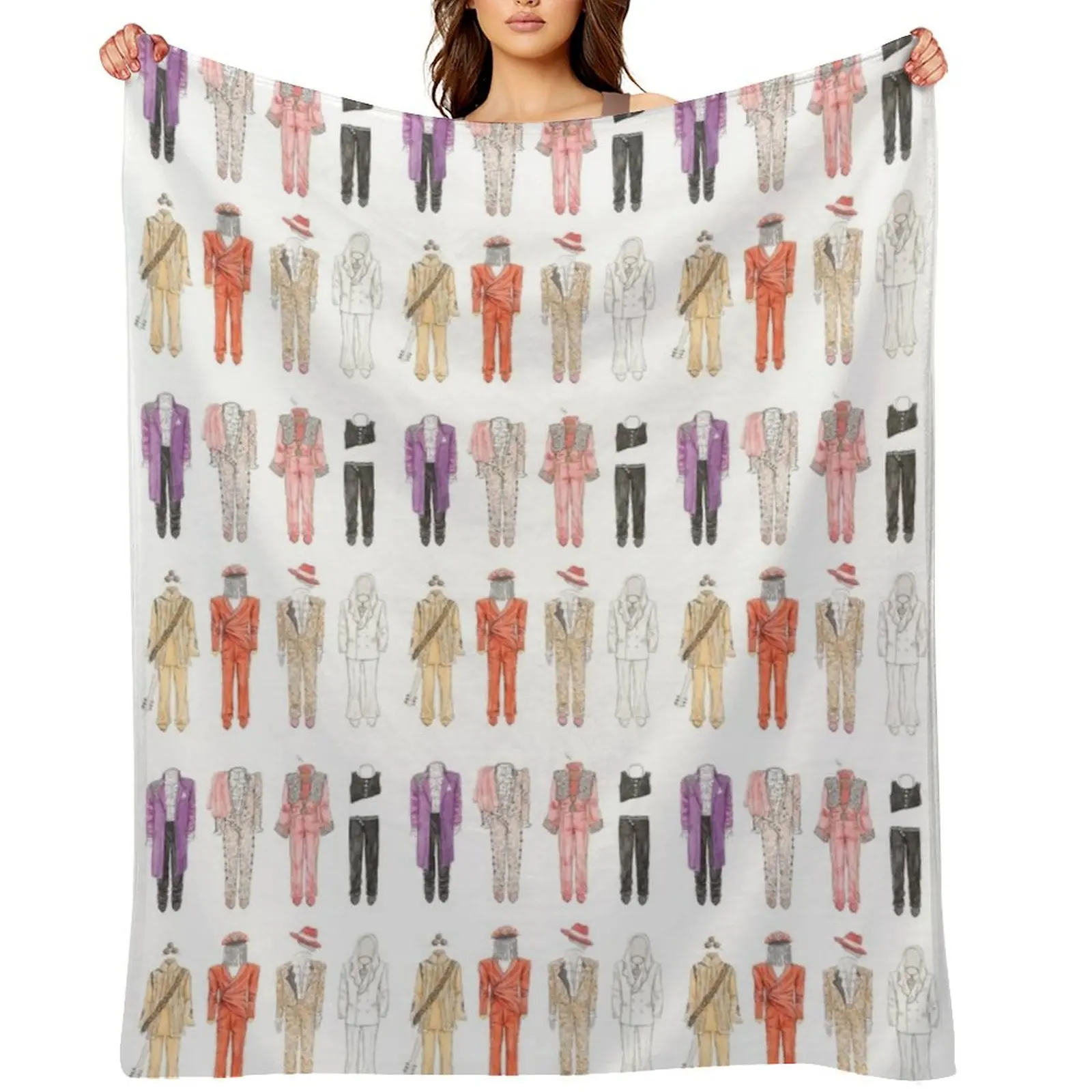 

Prince Iconic Looks Throw Blanket Winter beds For Sofa Thin Multi-Purpose Plush Blankets