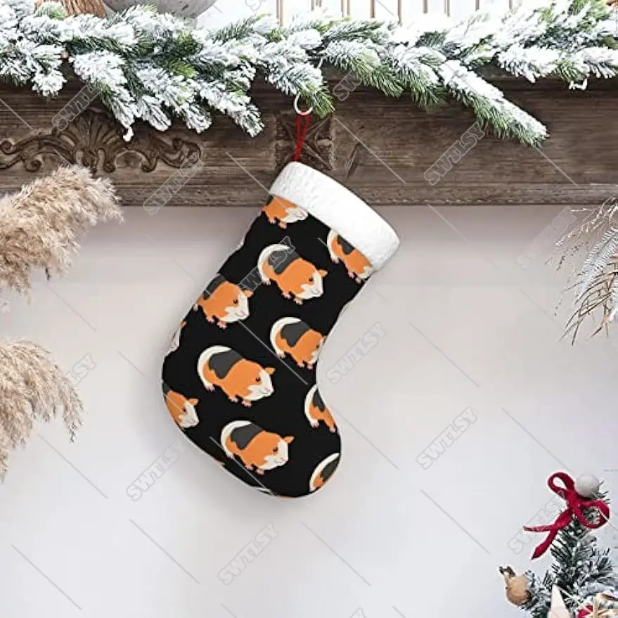 Guinea Pig Christmas Stocking Holiday Fireplace Hanging Sock Xmas Stockings Classic Decoration