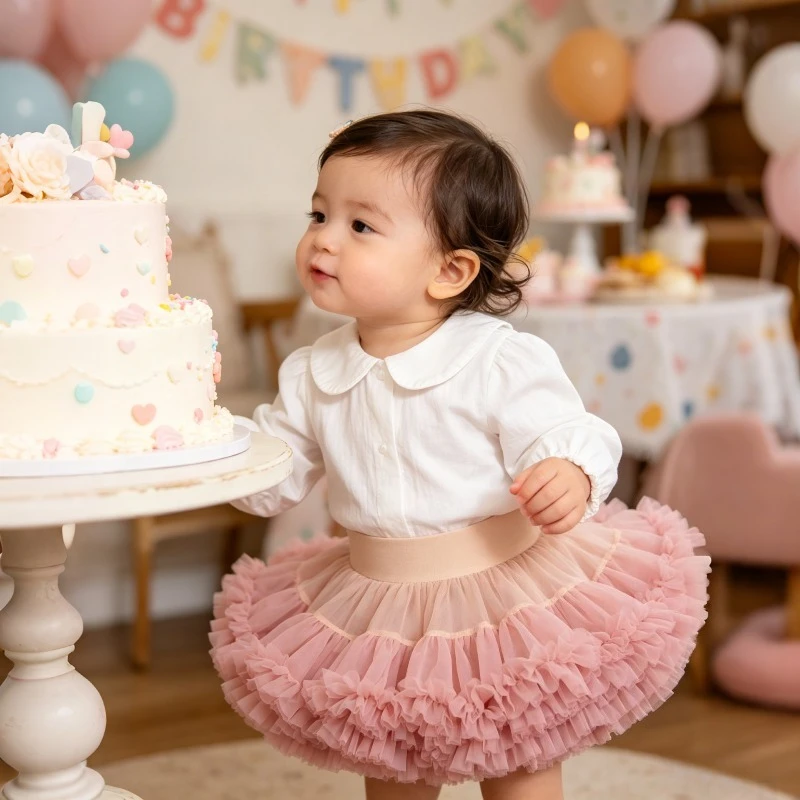 

Can Be Worn in All Seasons with Soft Gauze Fluffy Skirt, Sweet Tutu Princess Skirt, Cute Lolita Atmosphere, Convex Skirt