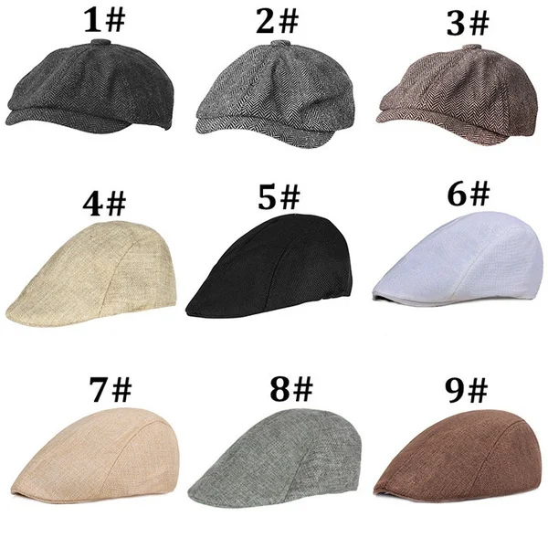 2022 Fashion  Caps Gatsby Hats Ivy Golf Driving Sun Flat Cabbie Cap Peaky Blinder for Men Women Summer Spring Autumn Hat