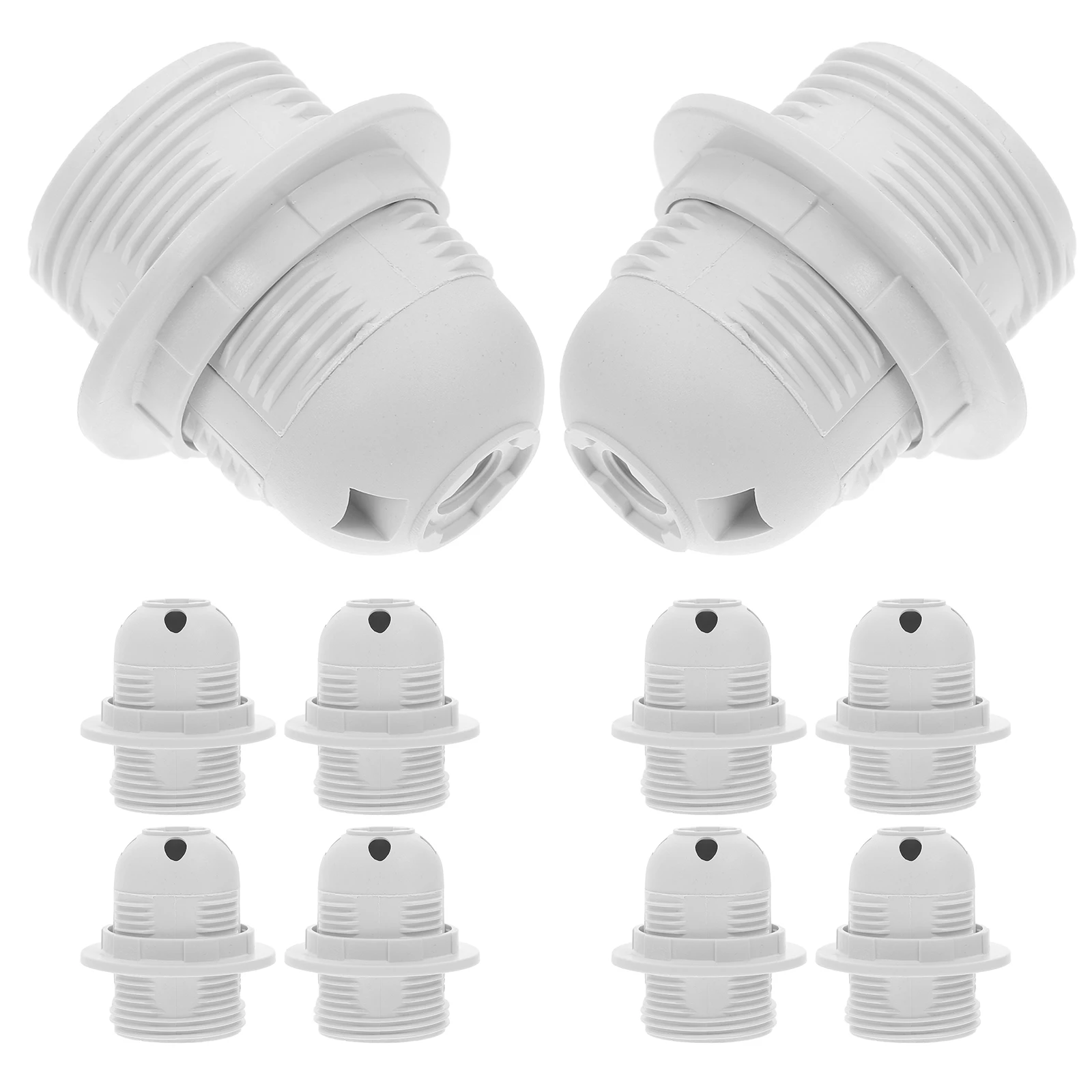 

10pcs Lamp E27 Threaded Clip Large Design Durable Materials Stable Base Wall Socket Wall Light Socket Lighting Solutions