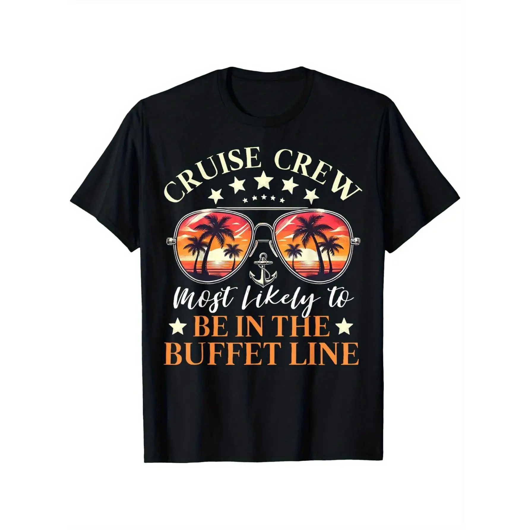 

Funny Cruise T-shirt Most Likely To Be In The Buffet Line Graphic Tee Cruise Crew Vacation Shirt Family Group Trip Gift