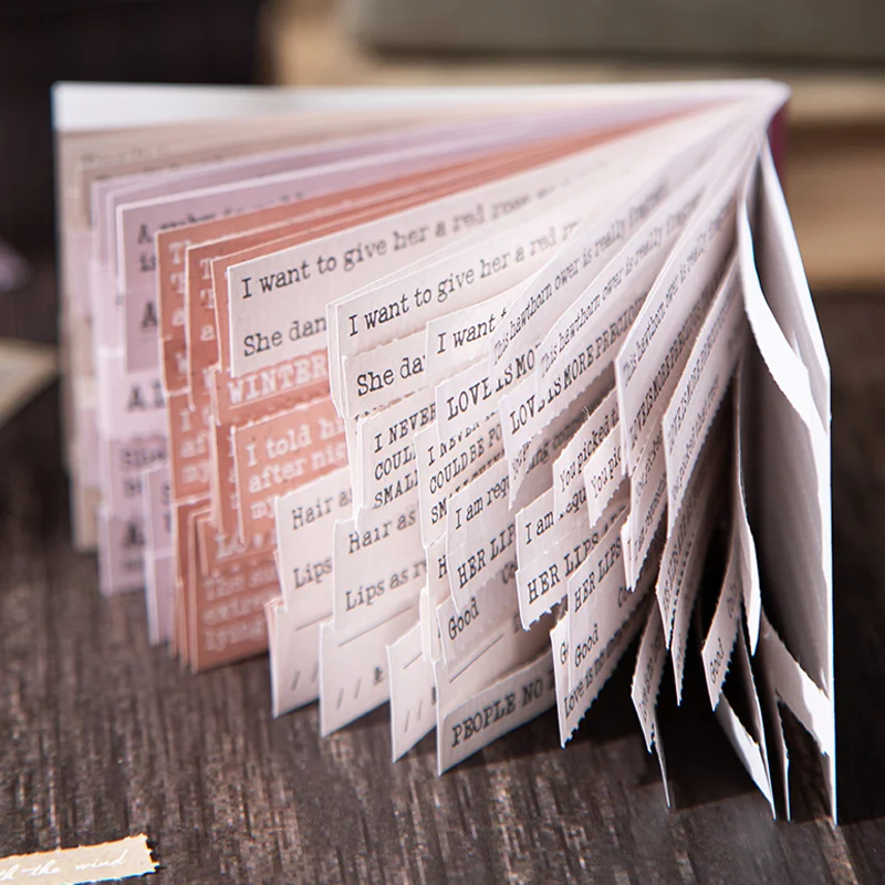 Mr.Paper 3-Pack Book Whisper Notepads - Literary Style Reading Notes, Student Reading Journal, Creative Index Tabs for DIY Decor