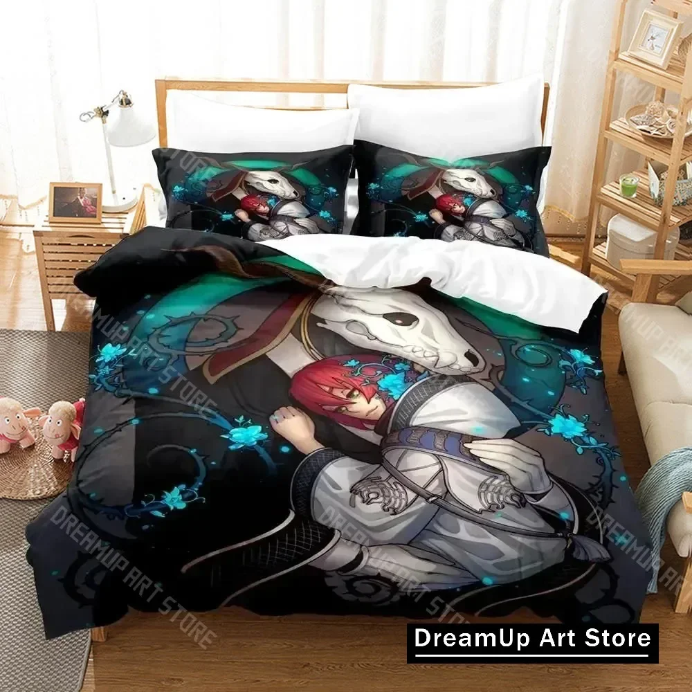 Anime Ancient Magus' Bride Bedding Set Duvet Cover Bed Set Quilt Cover Pillowcase Comforter king Queen Size Boys Adult Bedding