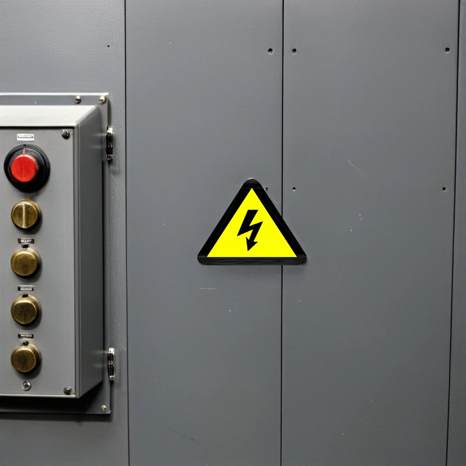 

100Pcs High Voltage Safety Stickers Warning Label Electric Shock Decal 5x5cm Oil Water Resistant for Electrical