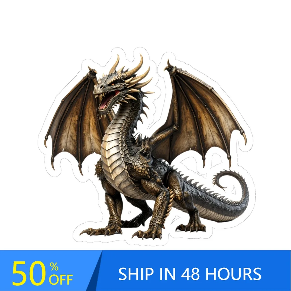 

Dragon Kiss-Cut Sticker-Mythical Creature Cool Window Truck Camper Van Bumper Waterproof Vinyl Decal Accessory Funny