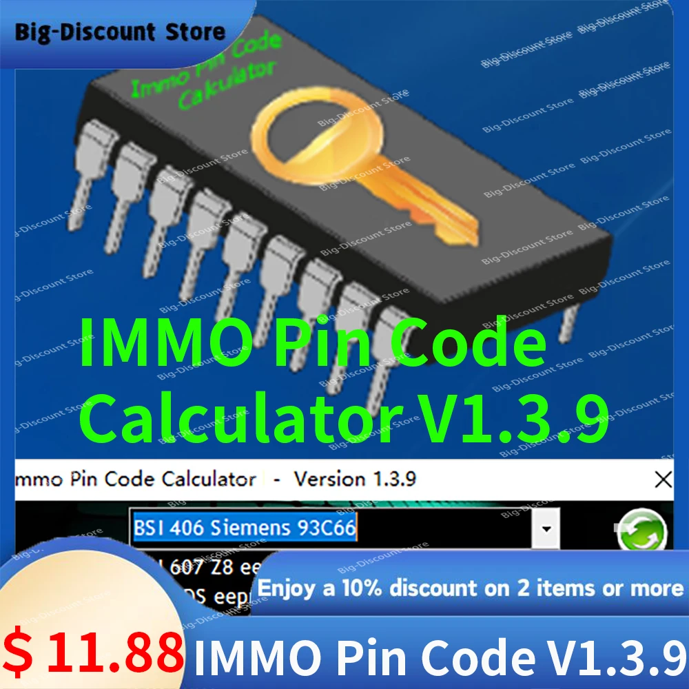 Car repair software IMMO Pin Code Calculator V1.3.9 decode pin code on many PSA ecu’s by dump for Op-el for Fi-at Cars