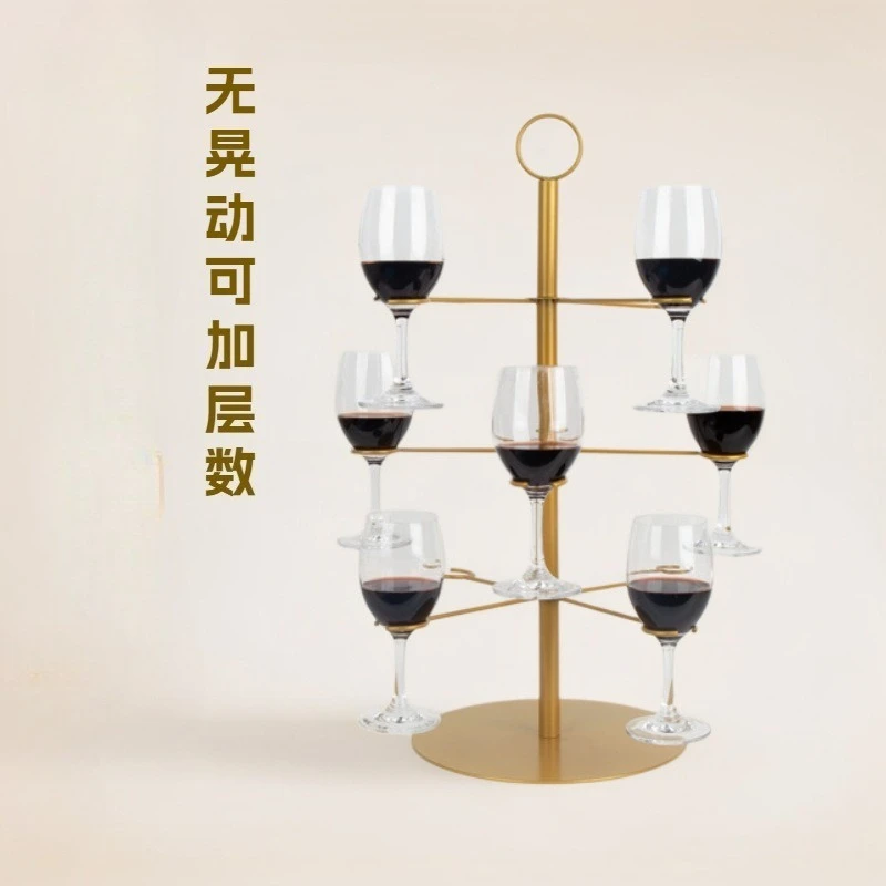 Vintage wrought iron wine glass holder upside down goblet holder cocktail tree wedding restaurant banquet cup holder