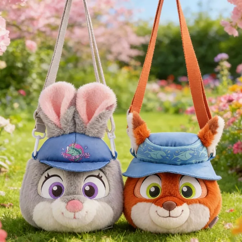 حقيبة كروس ديزني زوتوبيا جودي نيك بغطاء للرأس من القطيفة، حقيبة كتف ناعمة لطيفة، للسفر والتسوق، هدية عيد الميلاد للفتيات #2