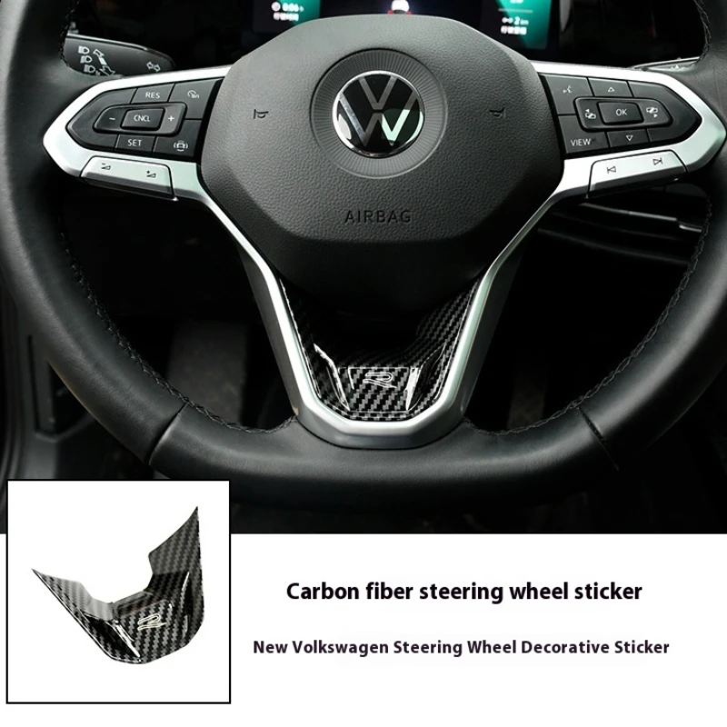 Volkswagen Steering Wheel Stickers Car Badge Logo Decoration for Golf 8 MK8 Maiden CC Tangyue X Touareg 3D Car Stickers