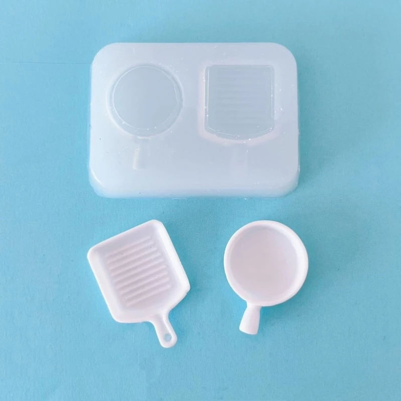 Miniature Dollhouse Mini Mold Baking Tray Frying Pans Drip Silicone