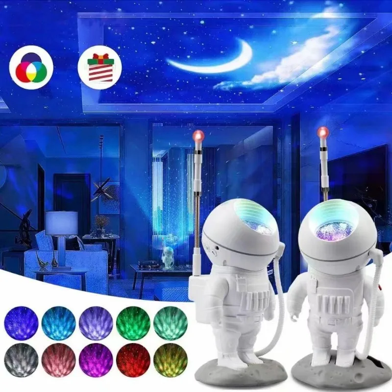 Astronaut Projector Night Light with Remote Control LED Multiple Light Modes Galaxy Projector Light for Bedroom Children's Gifts