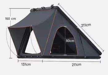 2025 Jednostřešní mini trojúhelníkový střešní stan pro auto, venkovní kempování, vodotěsná markýza, auto, terénní mobilní kempingové vybavení 10 nejlepší prodej Střešní stan Suzuki Jimny - №10