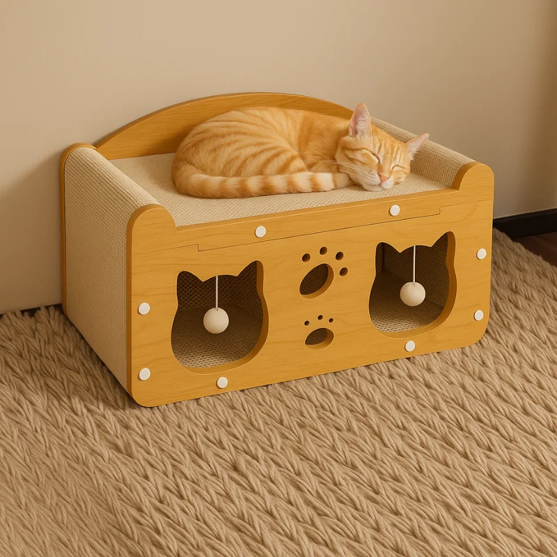 لوح خدش للقطط 2 في 1، عمود خدش للقطط