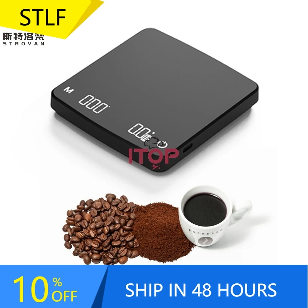 

STLF JW Mini Smart Coffee Scale Kitchen Scales with Timer 3kg Led Screen Electronic Scale
