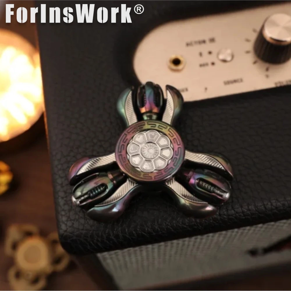CHIMAGO EDC DESIGN Prayer Wheel Fidget Spinner Armor-opening Top Fidgets Toys Magnetic Hand Spinner Gyroscope Spinner