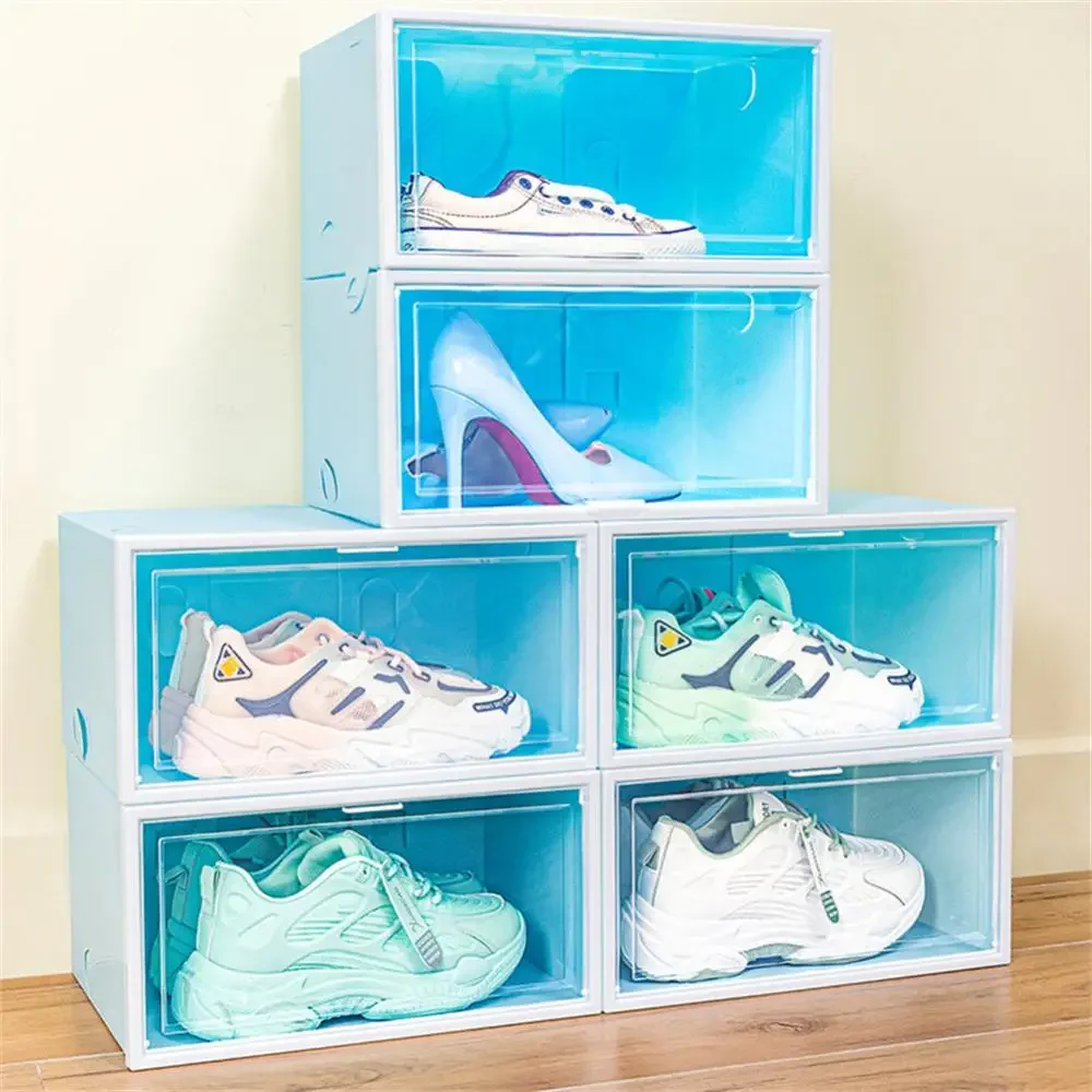 

Transparent Shoes Box Plastic Sneaker Box Stackable Shoes Organizers Dustproof Shoe Cabinet ShoeCase Shoe Display Drawer Shoebox