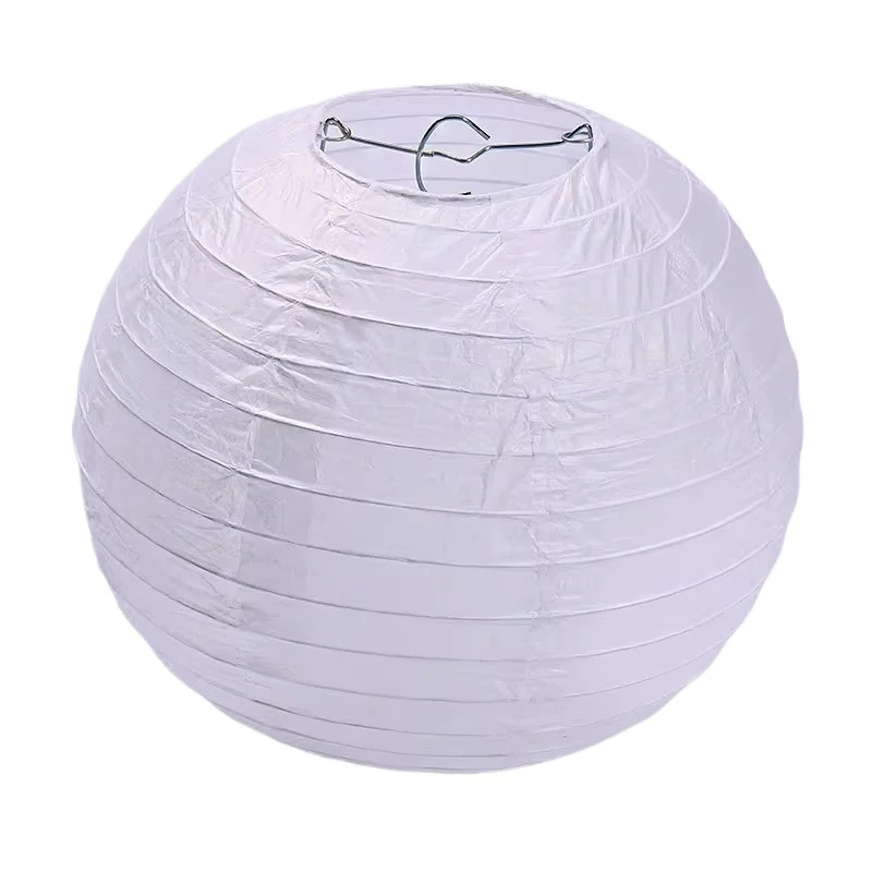 10/15/20/25/30/35/40cm White Paper Lanterns Chinese Paper Ball Lampion For Wedding Party Holiday Decoration Hanging Paper Ball