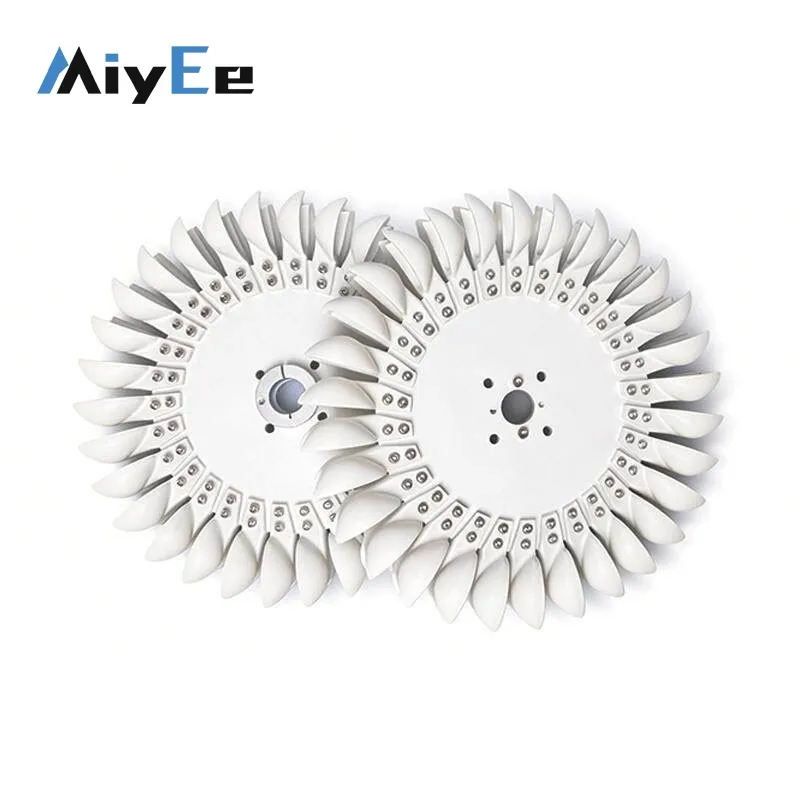 High Efficiency Pelton Wheel Impeller 250×56, 25mm Shaft, 50-3000RPM Water Turbine Wheel for 1-5KW Permanent Magnet Generator