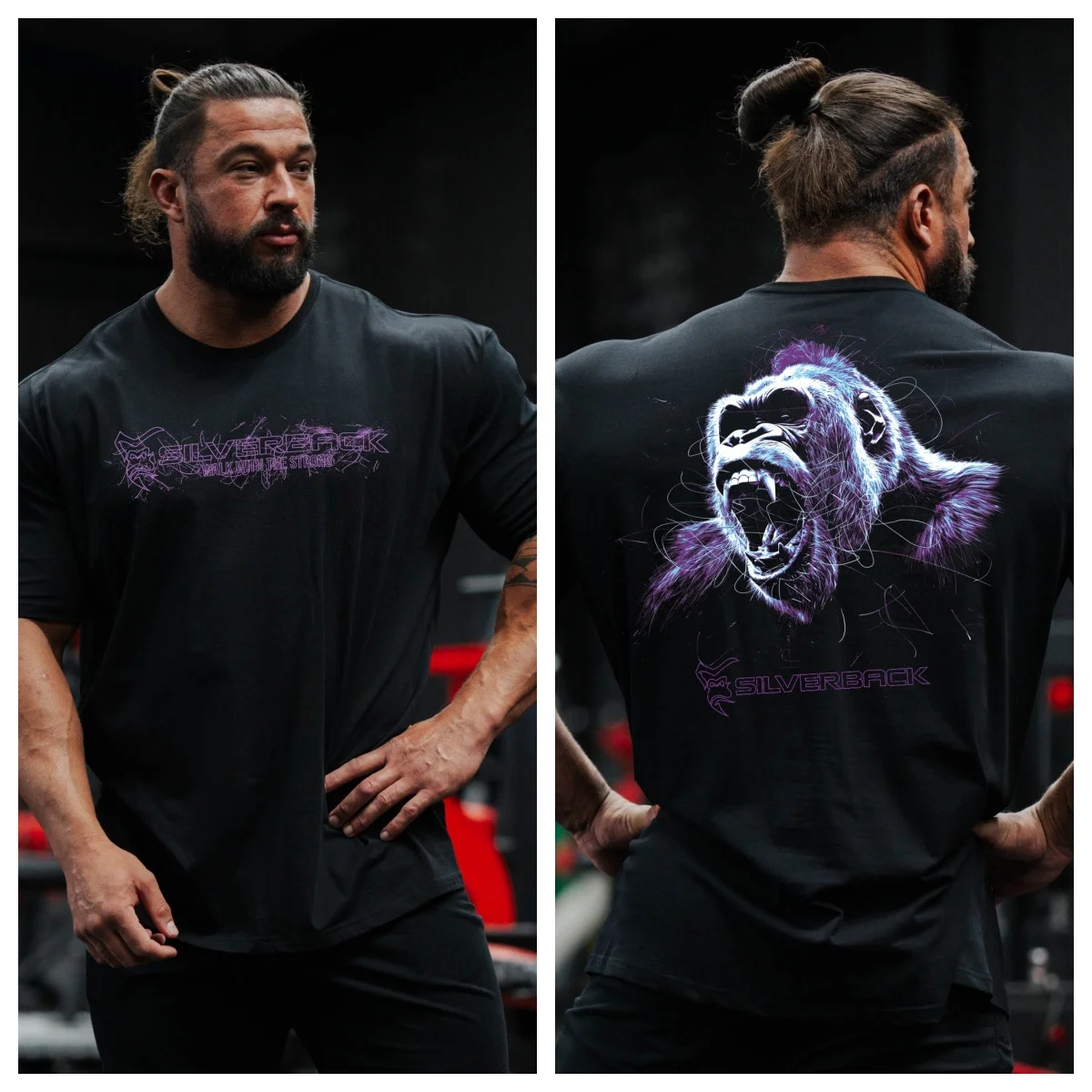 New GYM Gorilla Overload T-Shirt - Silverback Gymwear _ Perfect for Bodybuilders & Powerlifters