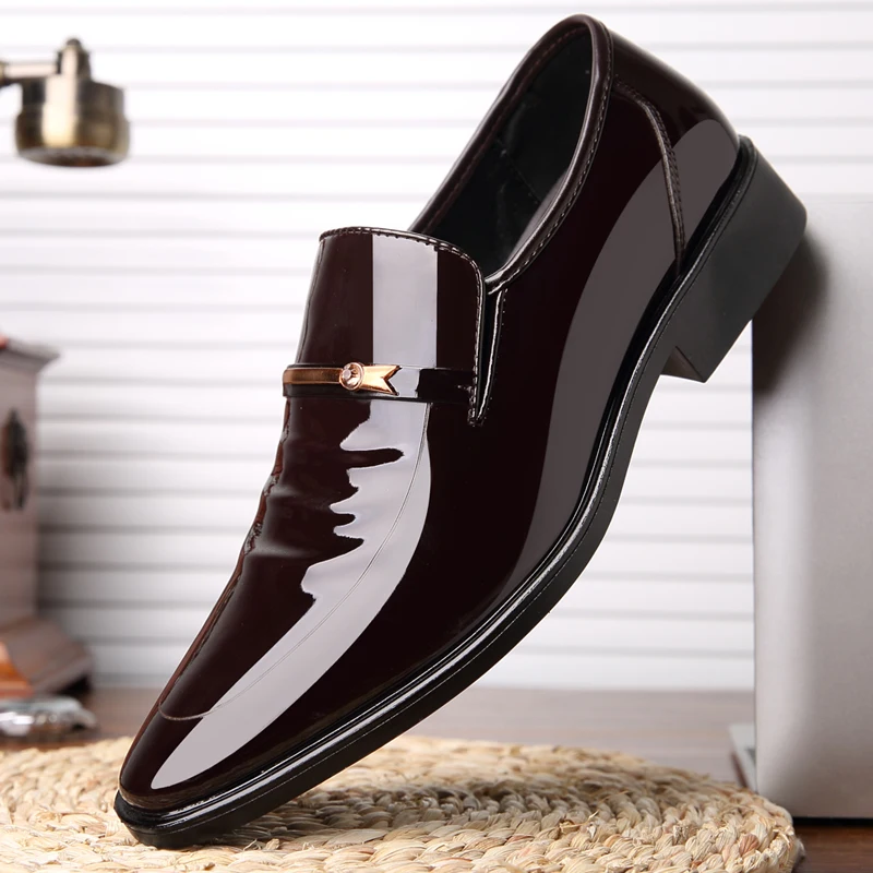 

Men's Comfort Leather Shoes Business Formal Soft Sole Derby Shoes Breathable Anti-Slip Office Wedding Men's Shoes-2119