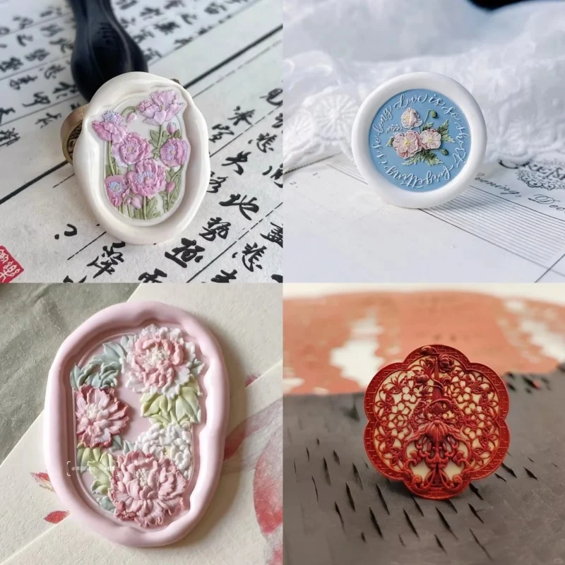 Fire Seal Stamp Stamp Head Solar Term Series Embossed Copper Head Invitation Envelope Sealing Diy Birthday Gifts Trend Play Toys