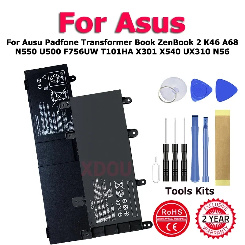 

Фотоаккумулятор для Ausu Padfone Transformer Book ZenBook 2 K46 A68 N550 U500 F756UW T101HA X301 X540 UX310 N56