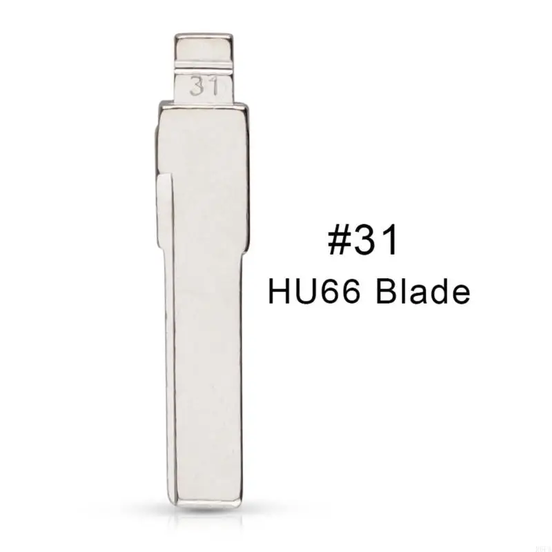 10pcs #31 Metal Construction Blank Easy Install HU66 Car Remote Blade Portable for Vehicle Stable Performances
