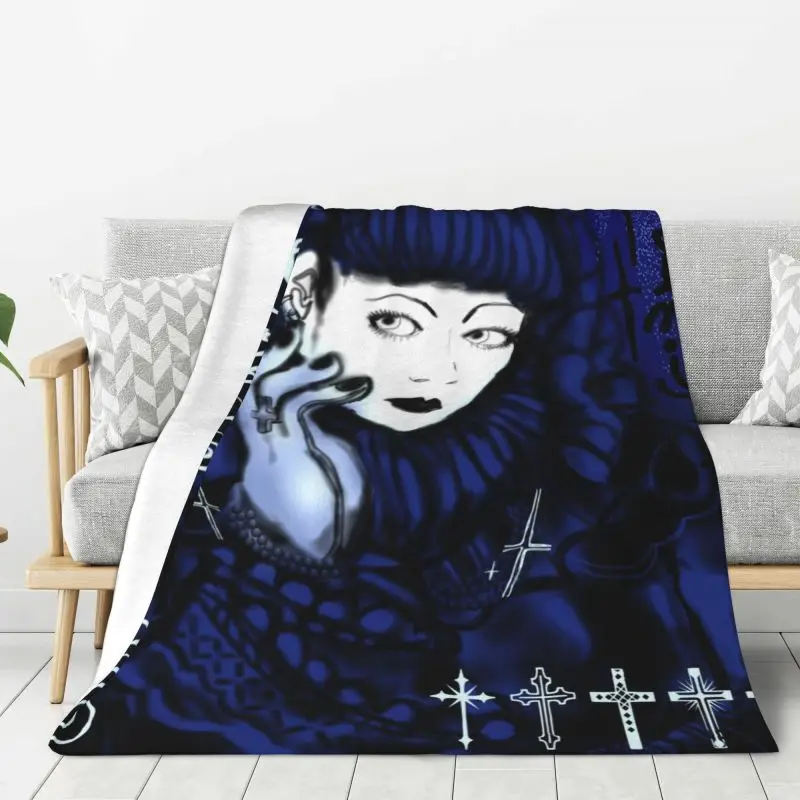 Personalizado 3D Impressão Macia Flanela De Lance De Lã Cobertor, Quente Banda De Rock Sinfônico Cobertores, Escritório, Quarto, Colchas, Malice Cobertor