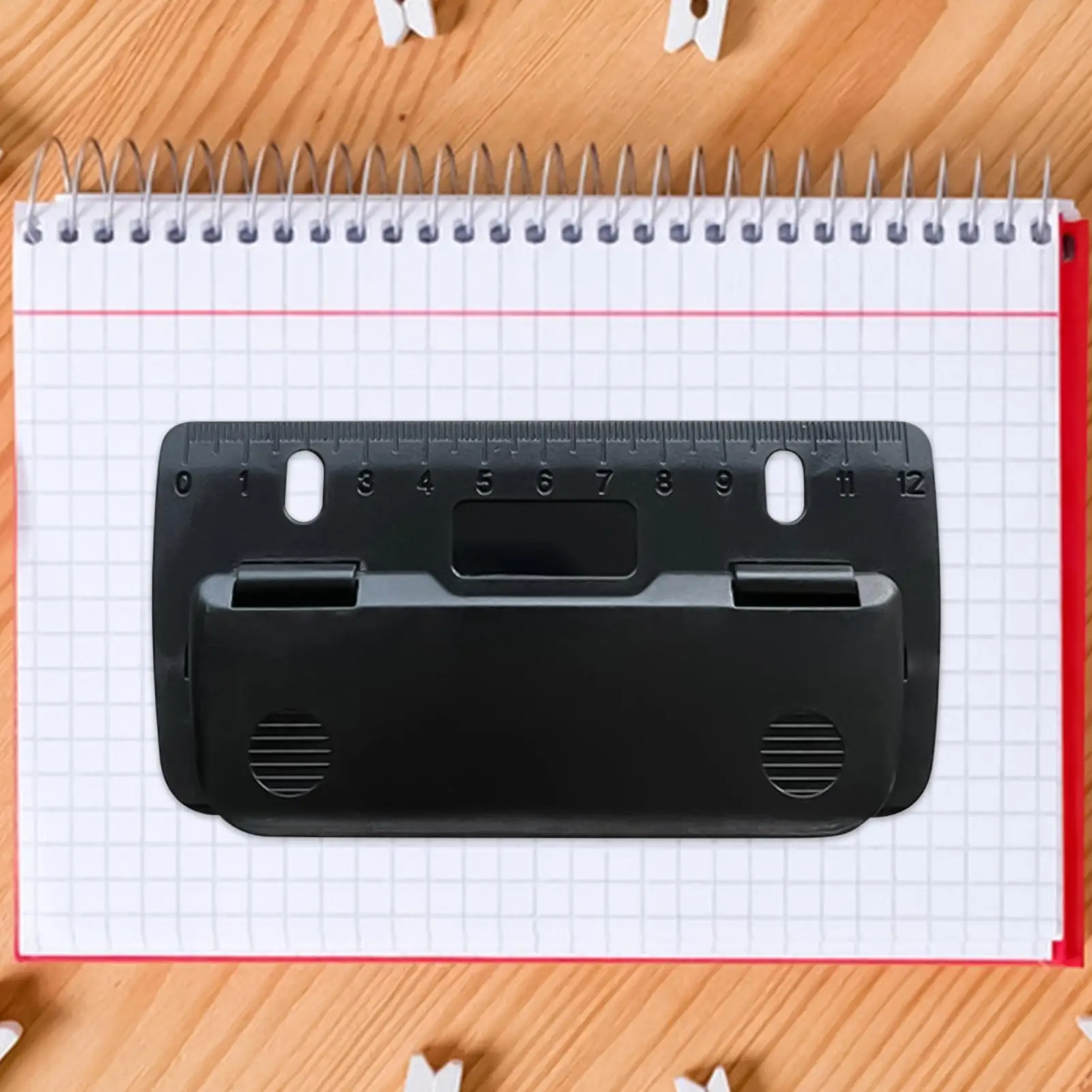 Дырокол Портативные папки с файлами Дырокол с двумя отверстиями 8 см Расстояние между отверстиями Ручные канцелярские товары со шкалой Штамповочный станок для