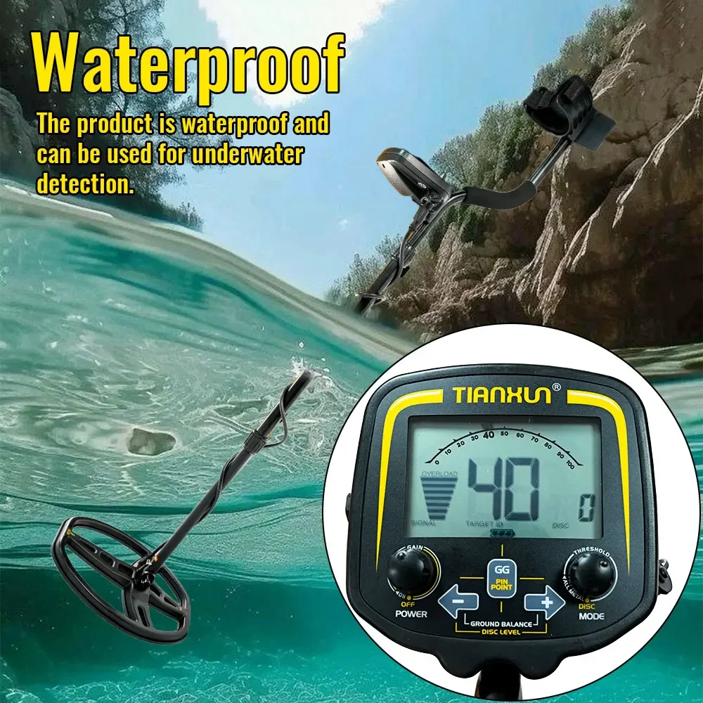 TX-850 Professional Underground Metal Detector 11 inch Pinpointer Search Finder Depth Scanner Gold Detector Treasure Hunter