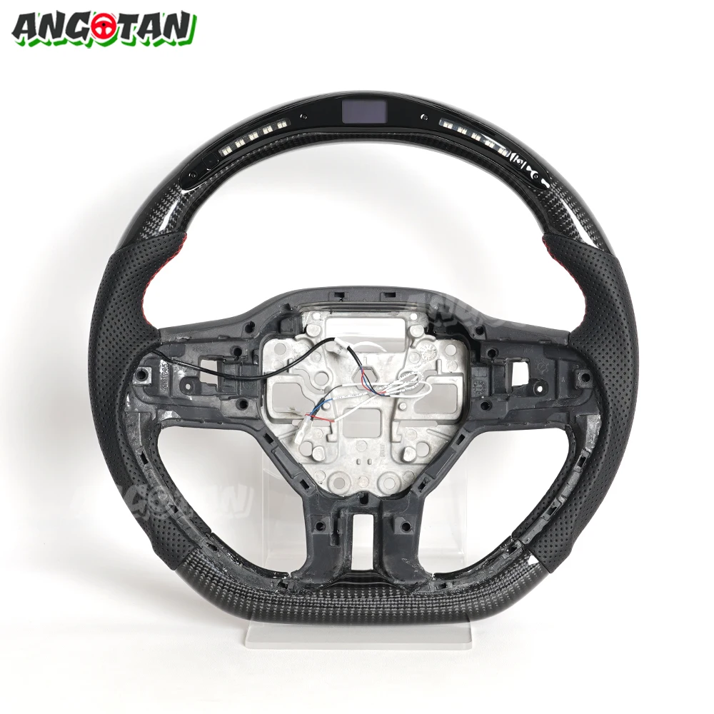 

LED Carbon Fiber Steering Wheel Fit For Ford Mondeo Fusion Ecoboost 2022-2025 LED Display Carbon Steering Wheel D-shape