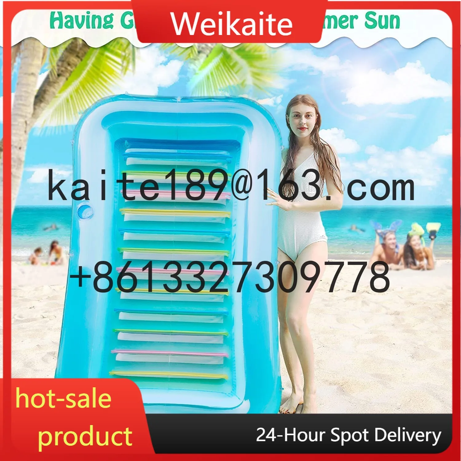 

Spot Inflatable Water Leisure Floating Row Adult Leisure Inflatable Lounge Chair Square Floating Row Amphibious Sun Pool