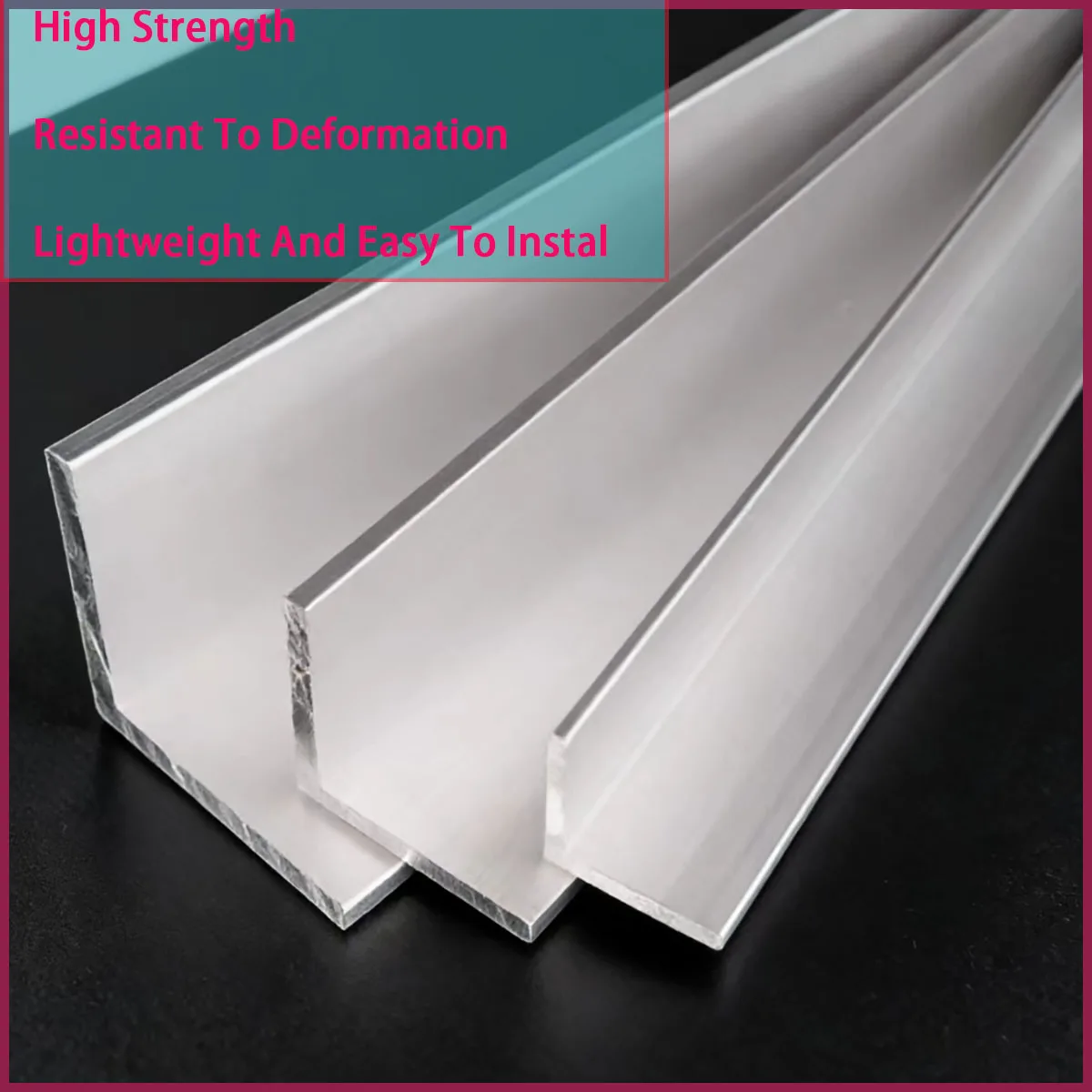 L-Shaped Aluminum Alloy Triangular Profile with Right Angle Aluminum Thickness of 0.5-5mm and Length of 500mm