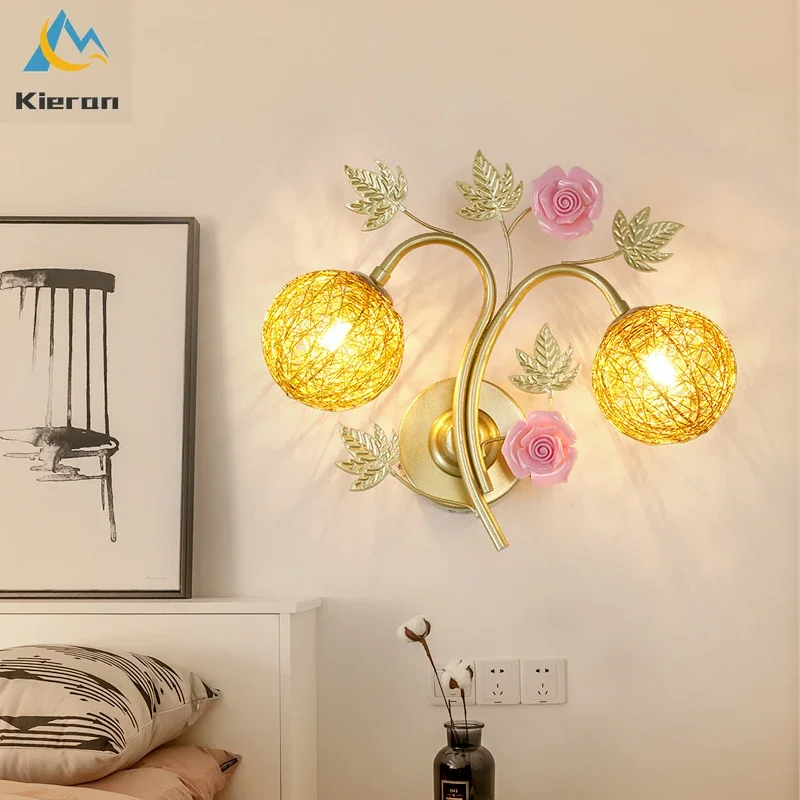 

Modern Simple Bird's Nest Led Wall Lamp Bedroom Study Dining Room Bedside Wall Lights Living Room Decoration Iron Art Wall Lamps