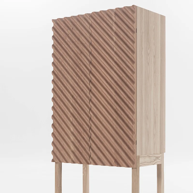 LTT Popsicle Double Door Cabinet Solid Wood Living Room Side Cabinet Storage Cabinet