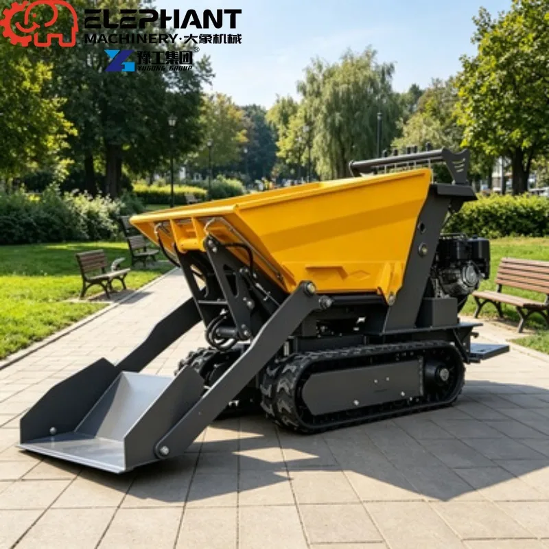 Factory Outlet All Terrain Mini Dumper Dump Truck Crawler Small Rubber Crawler Transport Truck Mini Tracked Dumper With CE