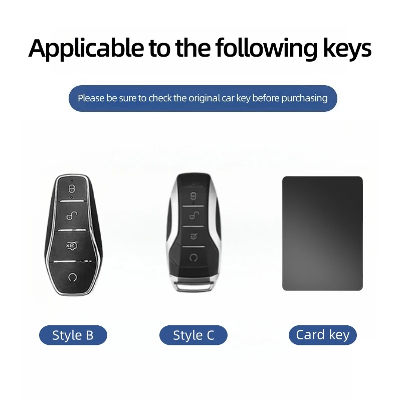 Alloy Leather Car Key Case Cover for BYD Song Plus Atto 3 Han EV Tang DM Qin Seal Dolphin Remote Fob Holder Keychain Accessories