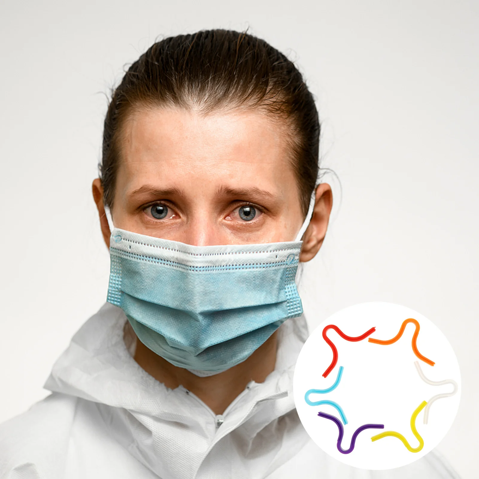 

6Pcs Nose Pad for Mask Soft Silicone Anti Fog Nose Bridge Strip Prevents Glasses Fogging Cold Weather Essential