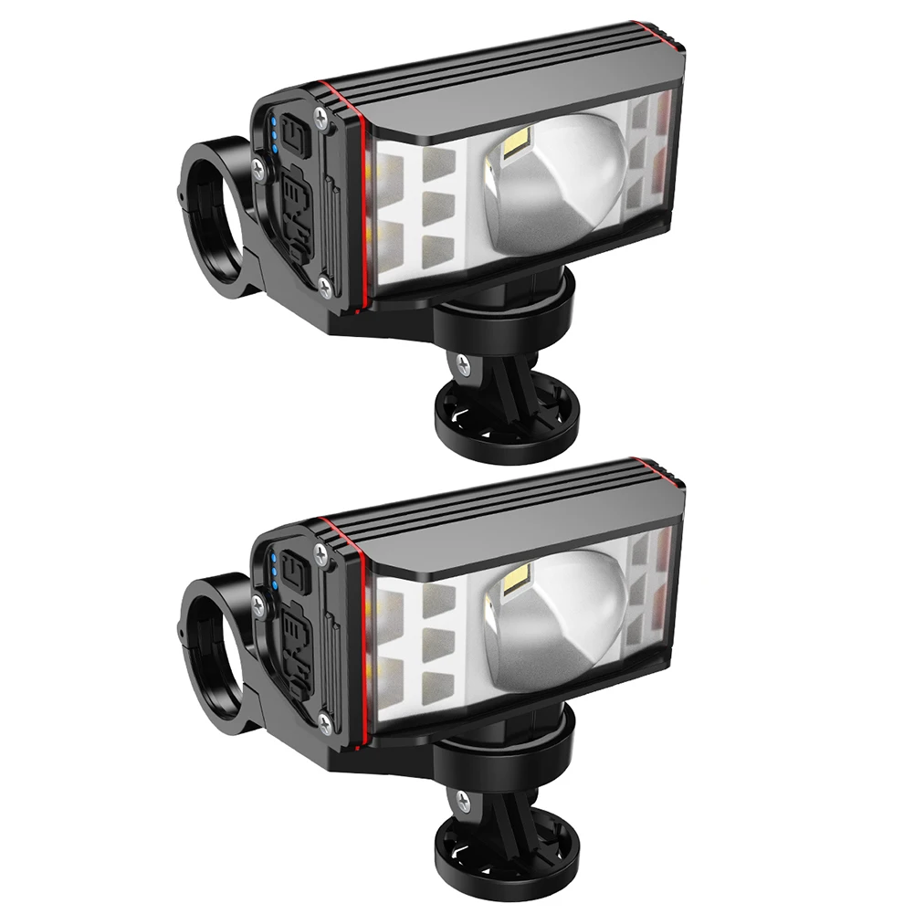 LED Bicycle Front Light USB Rechargeable Bike Handlebar Flashlight Waterproof MTB Mountain Bike Lamp for Night Riding