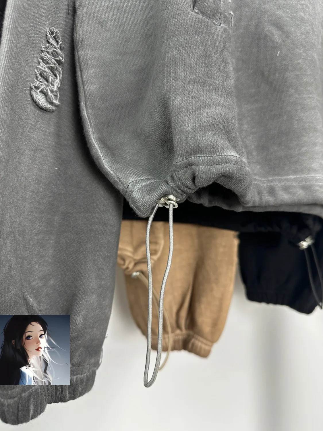Wash Retro THUG CLUB Hole Damaged Hoodie Embroidery Moon Star Patch Label Men Women Streetwear Loose Pullovers Cap Sweatshirts