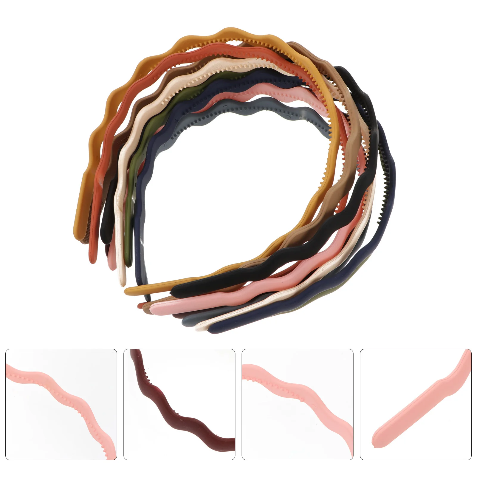 

12Pcs Wavy Teeth Headbands Plastic Hairband for Women Girls Teens Fashionable for All Seasons Events Wavy Headband