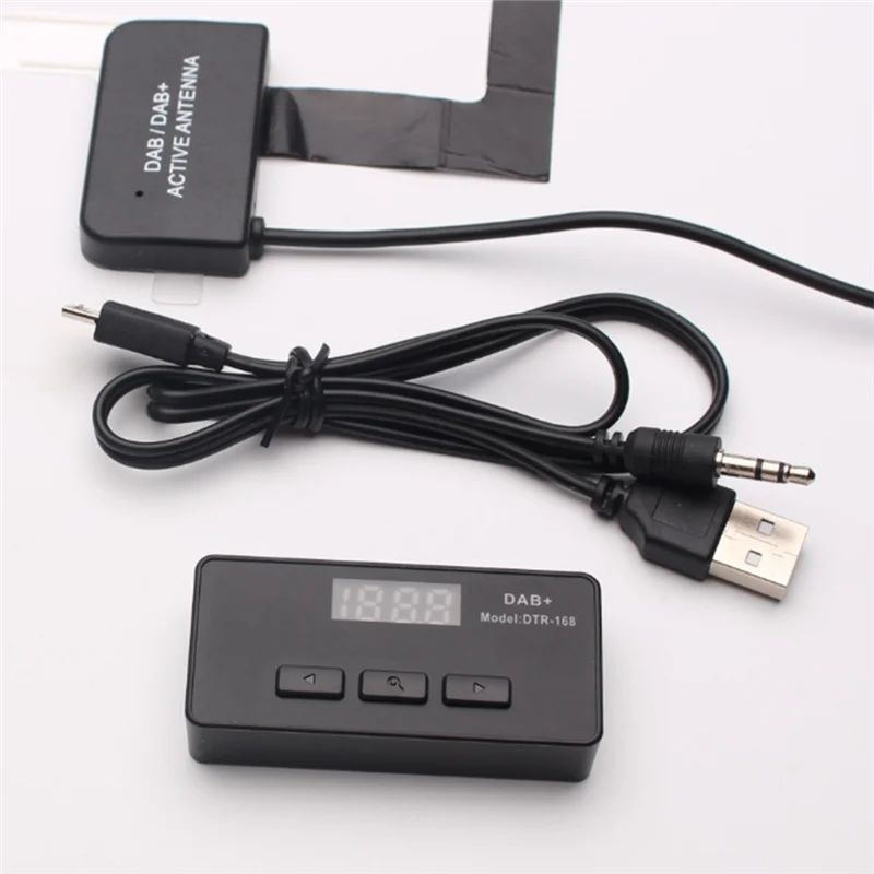 AEA6-DAB+ Europe Digital Radio GPS Stereo Receiver Support AUX Output FM Transmit Universal DAB Antenna For Toyota VW Car